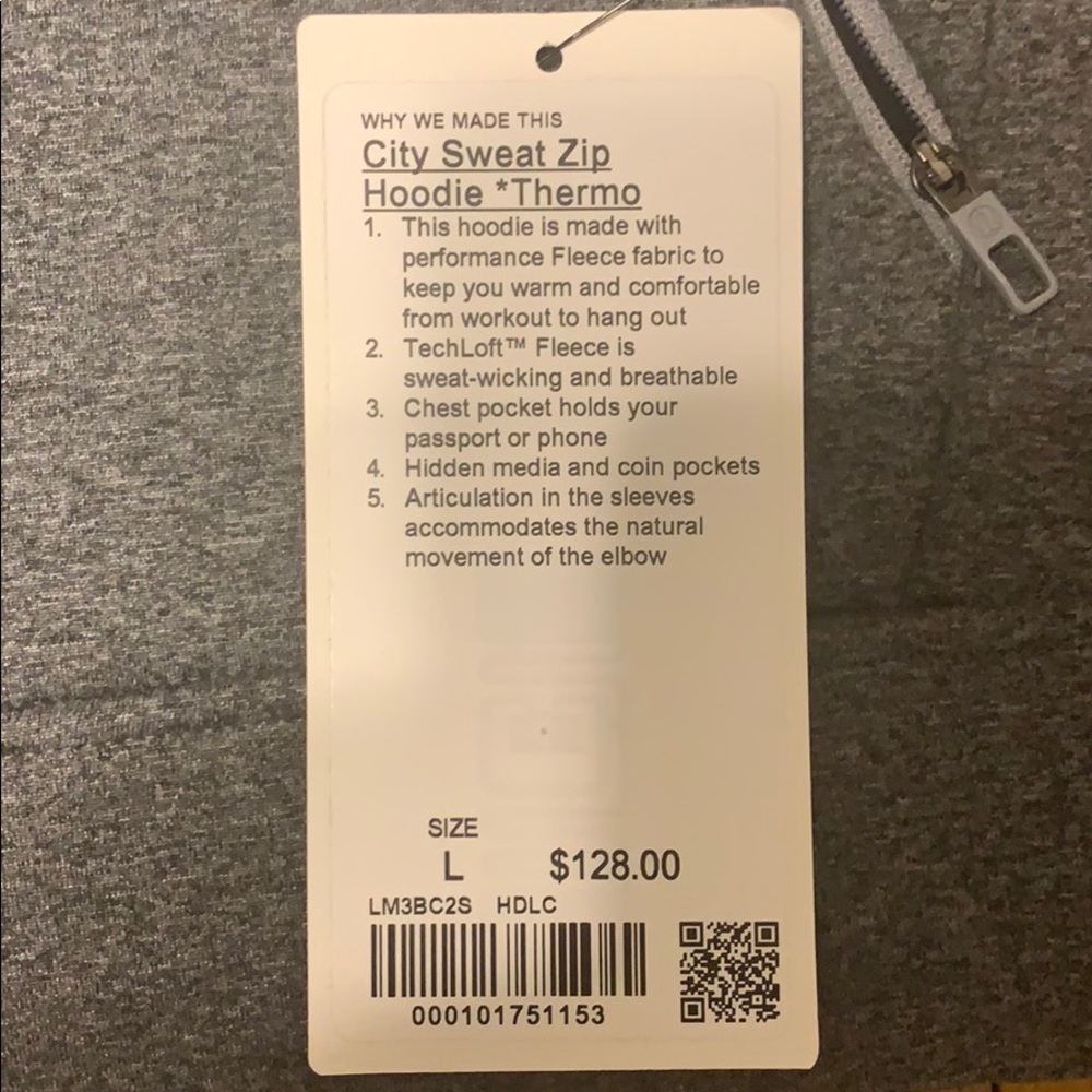 NWT Authentic ~ Lululemon City Zip Hoodie - Picture 7 of 7